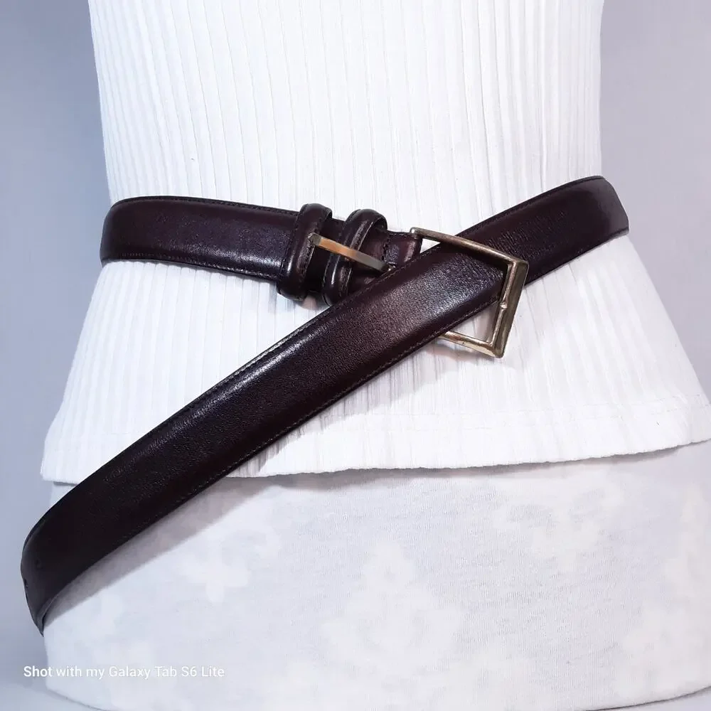 💎Boyd's Mens Belt 40 Waist Handmade USA Burgundy Brown Genuine Leather